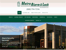 Tablet Screenshot of metroalarmco.com